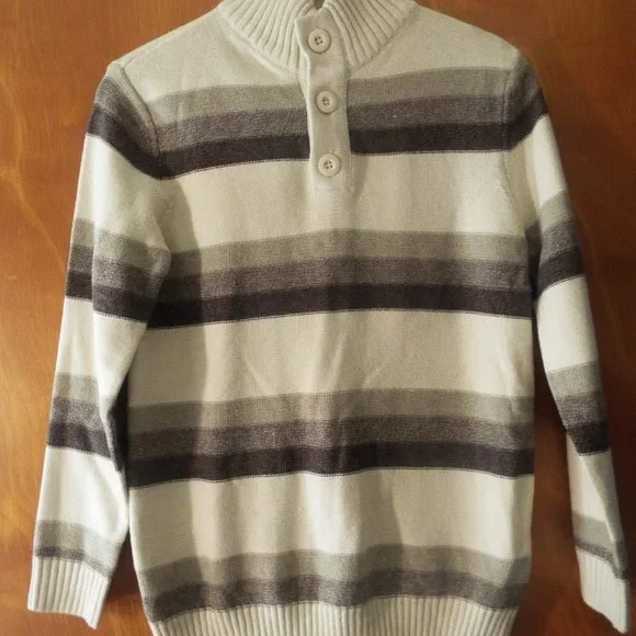 Retrofit Long Sleeve Sweater Boys L 3 Button Top New With Tags - Picture 2 of 8